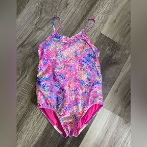 Speedo Gir's Size  Large 8-10 Pink Swinsuit